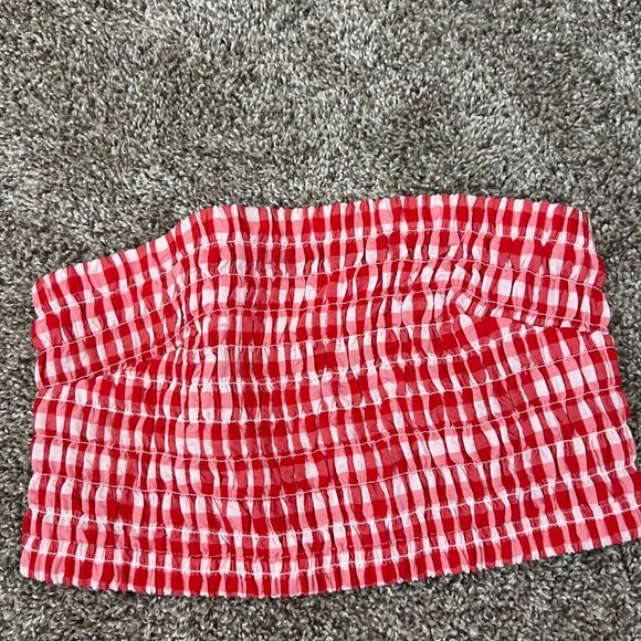 Red Gingham Matching Set - Picture 2 of 3